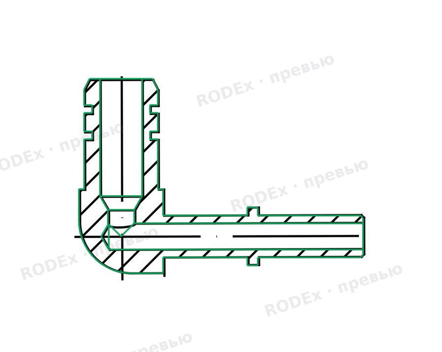 Model overlaid on the drawing: Angled fitting