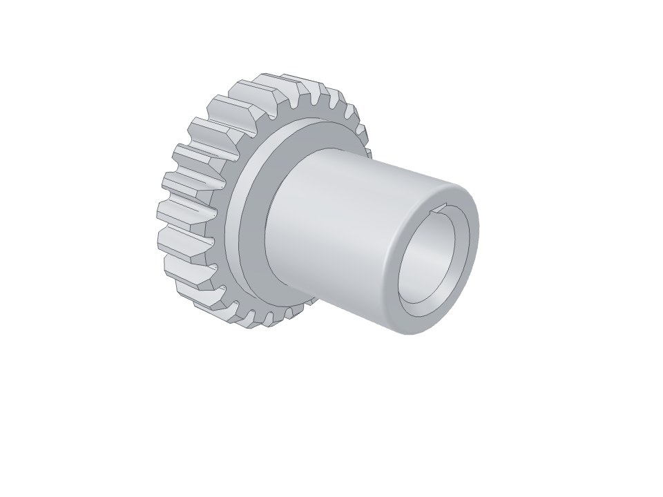 3D model: Spur gear 1-36 01 01.TM70.06.02, steel 40 (hand sketch)