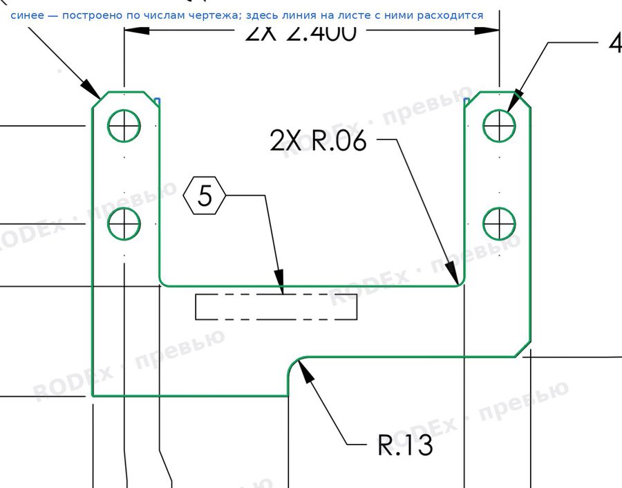 Model overlaid on the drawing: D1001756 v1 — aLIGO TCS upper custom connector bracket (6061-T6)