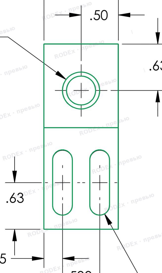 Model overlaid on the drawing: aLIGO sprocket bracket D060001