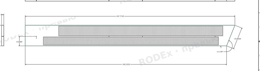 Model overlaid on the drawing: Right end plate core B00000-01-10-010