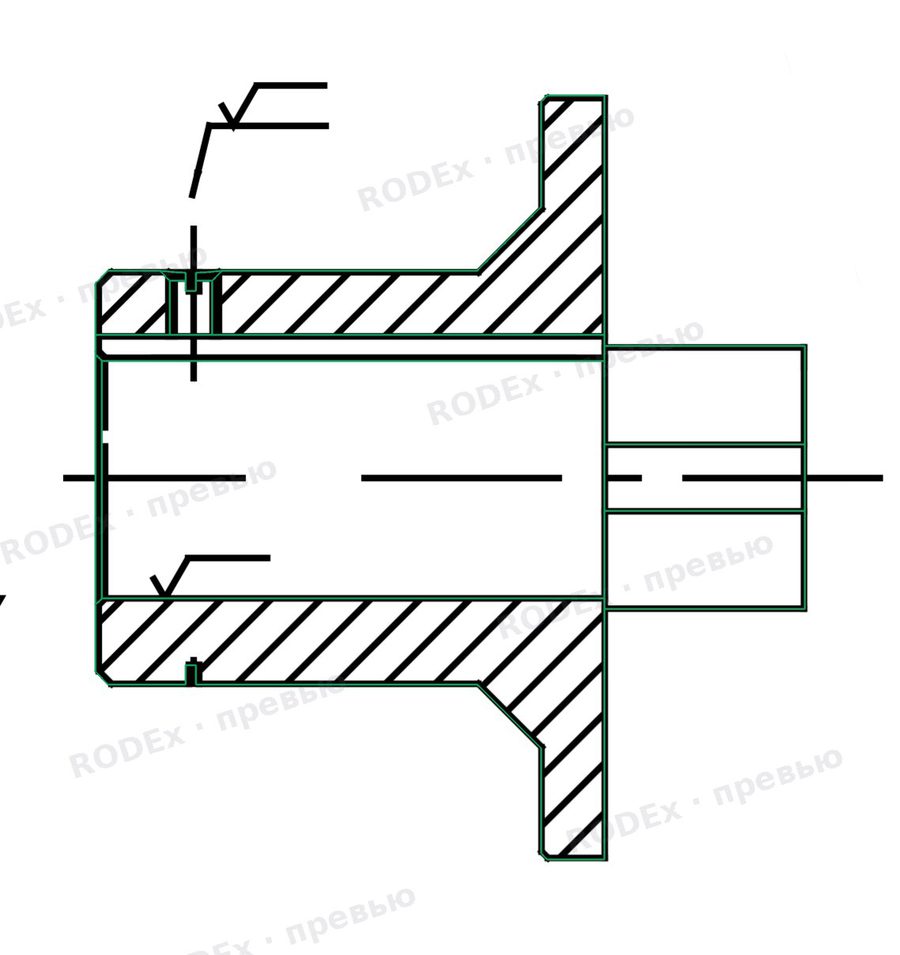Model overlaid on the drawing: Coupling half 1021.04.03.001 (steel 35)