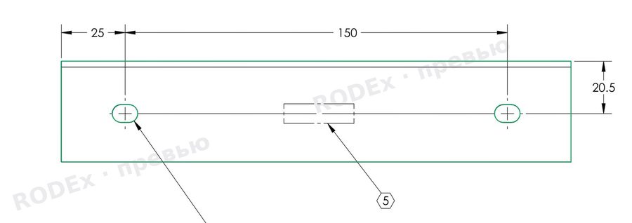 Model overlaid on the drawing: D1001531 bracket, upper LSAT top plate