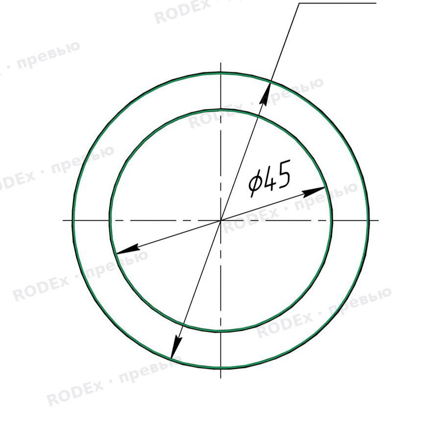 Model overlaid on the drawing: Spacer sleeve MPST.01.00.10